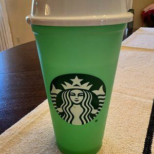 Starbucks Color Changing Reusable Hot Cup w/Lid 16 oz Light Green